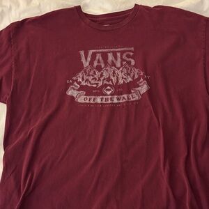 Vintage Burgundy VANS OFF THE WALL Mountain Shirt - XXL